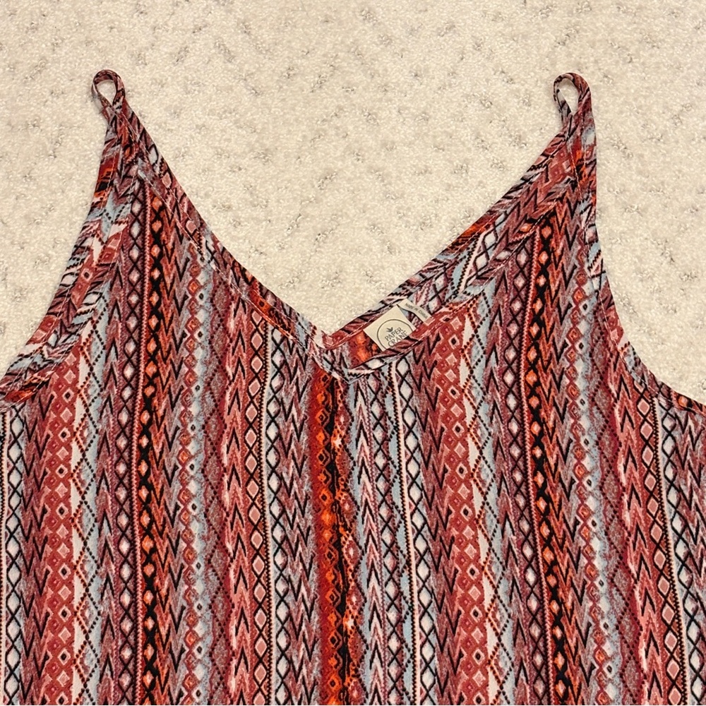Paper Crane Stitch Fix Boho Cami Tank Top Size Small Earth Tone Tribal Festival - Picture 2 of 7